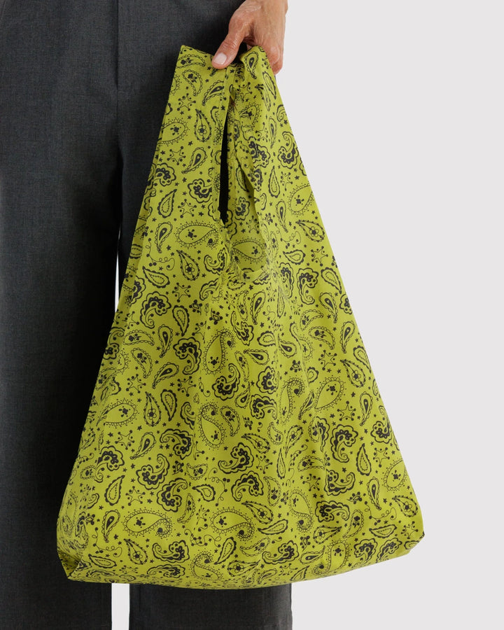 Standard Baggu -  Chartreuse Paisley