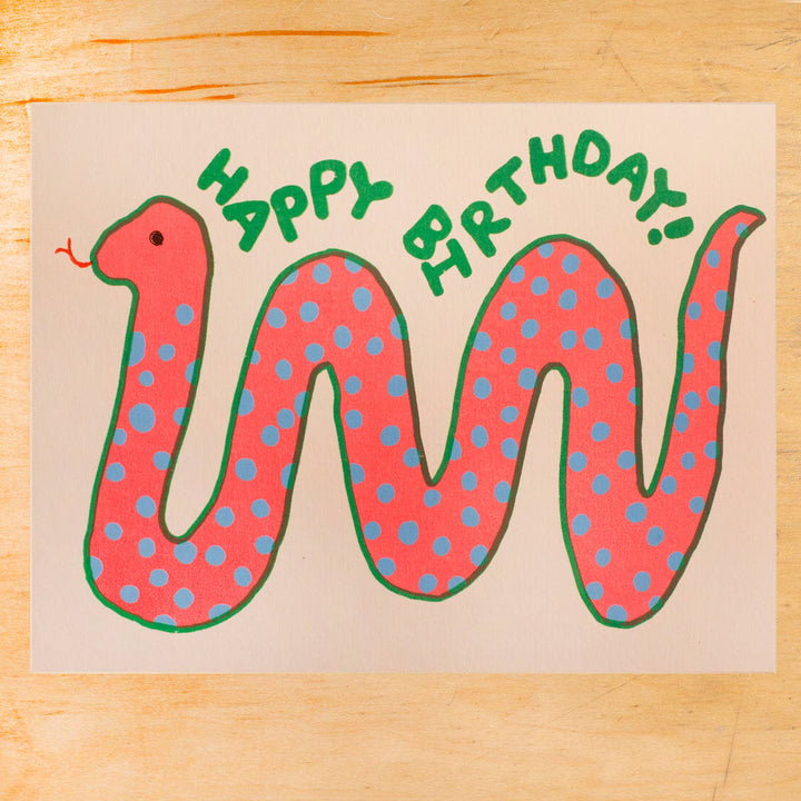 Happy Birthday Snake Greeting Card
