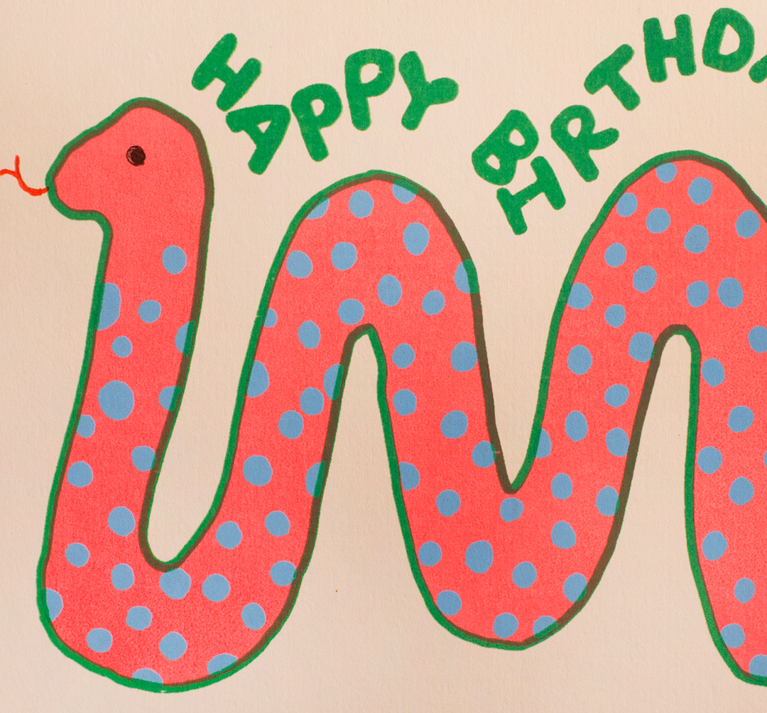 Happy Birthday Snake Greeting Card