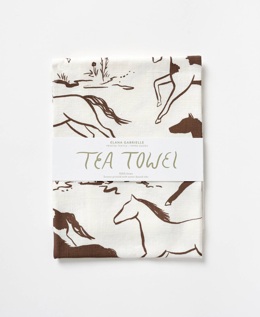 Wild Horses Linen Tea Towel