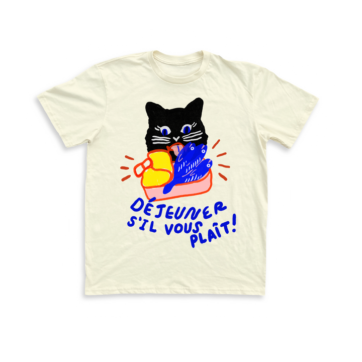 Lunch Please! Unisex Graphic Tee - Cream