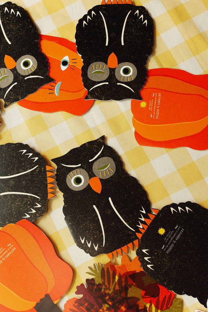 Owl Blink Die Cut Card