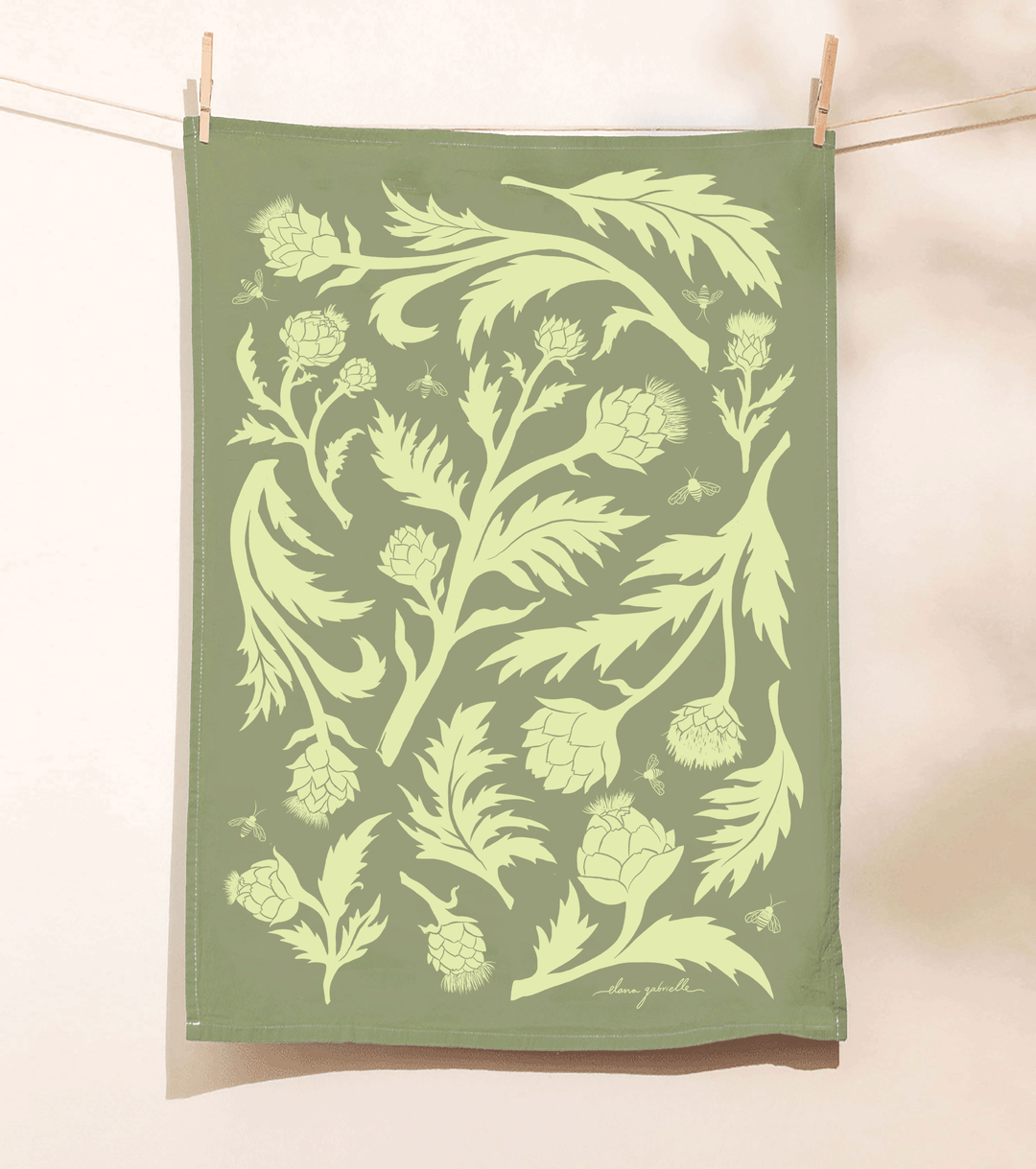 Artichoke Cotton Tea Towel
