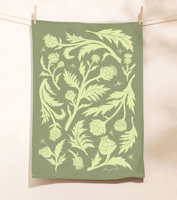 Artichoke Cotton Tea Towel