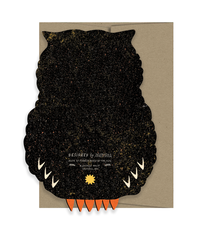 Owl Blink Die Cut Card