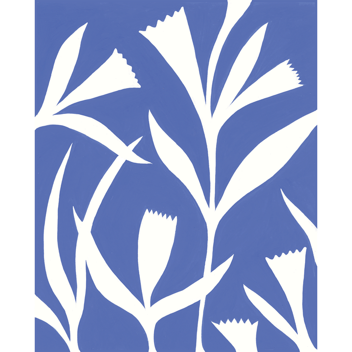 Blue Flowers Print - 8x10