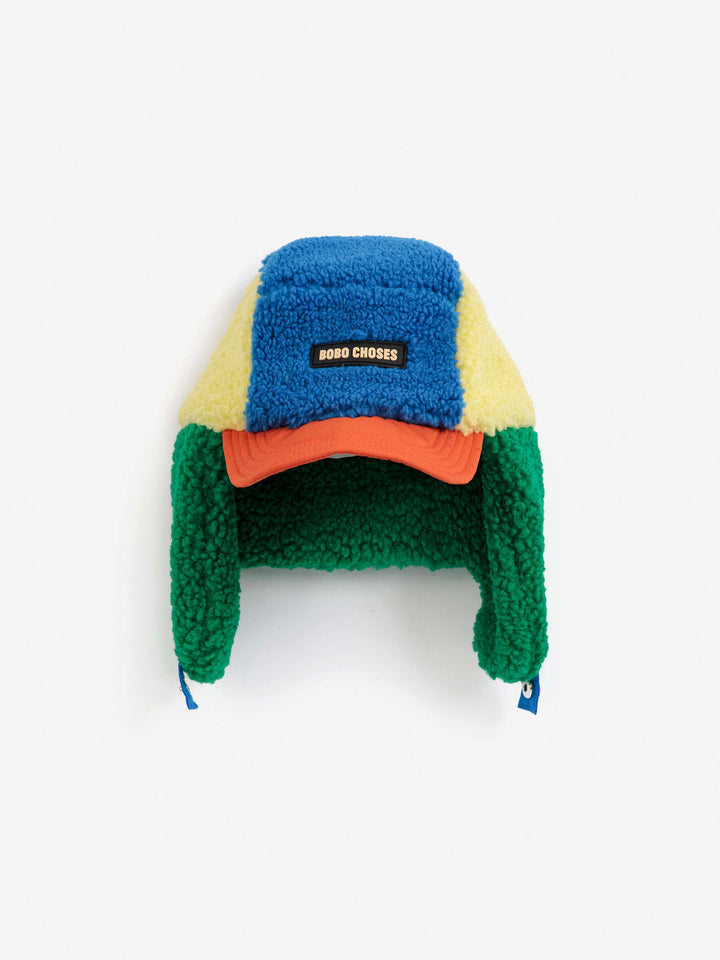 Color Block Chapka - Blue/Yellow/Green