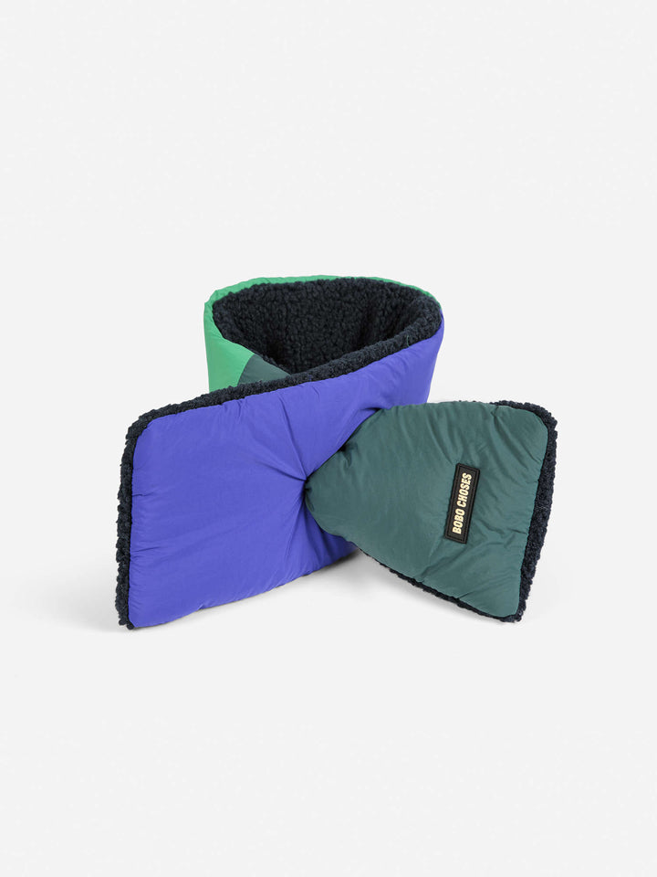 Color Block Neck Warmer - Blue/Green