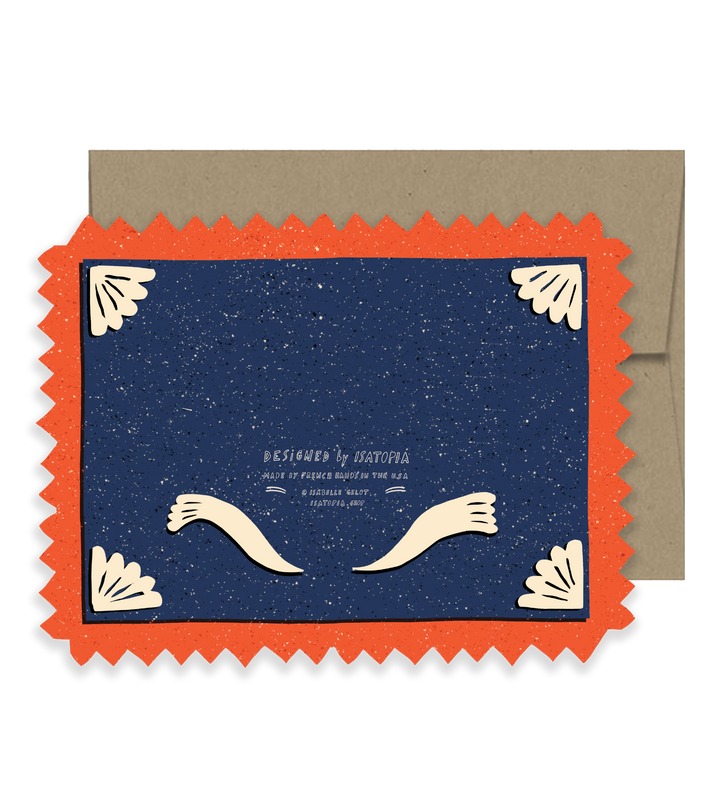 Bonjour Die Cut Card