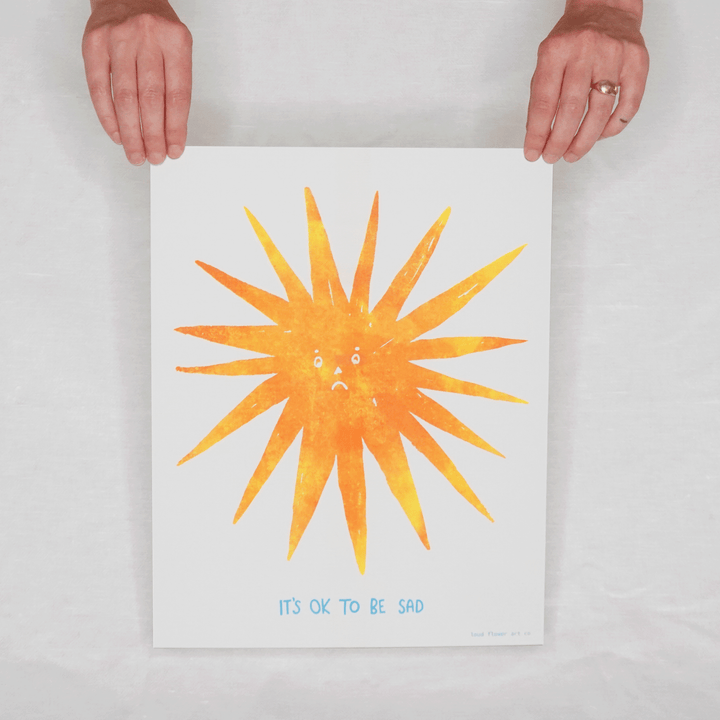 It’s Ok to be Sad Risograph Poster