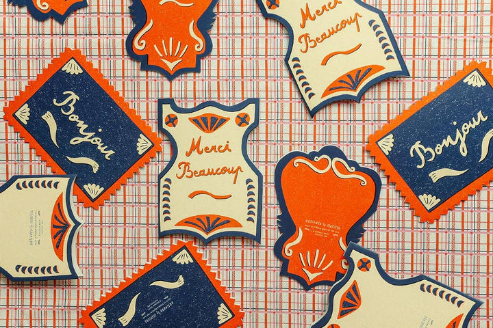 Bonjour Die Cut Card