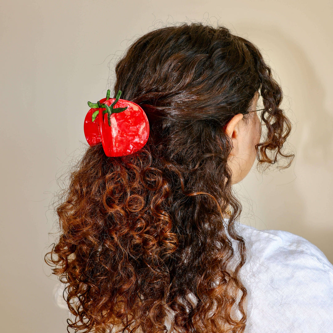 Midi Tomato Hair Claw Clip