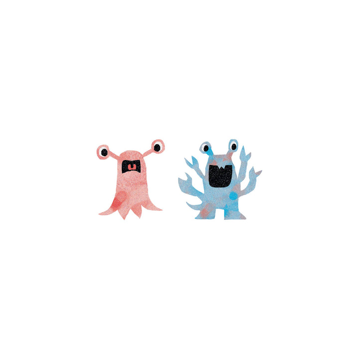 Glitter Monsters Tattoo Pair