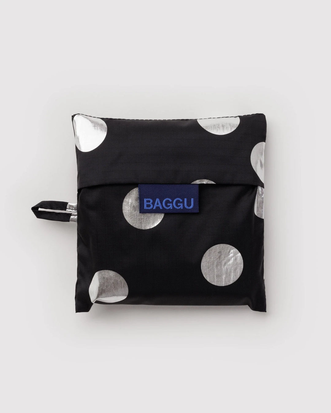 Standard Baggu - Silver Metallic Polka Dot
