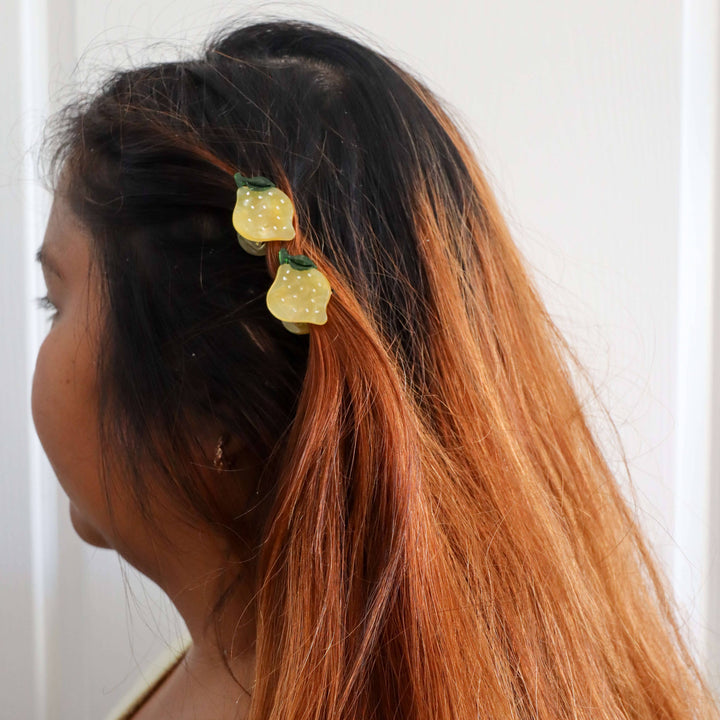 Micro Fruit and Flowers Hair Claw Clip Set