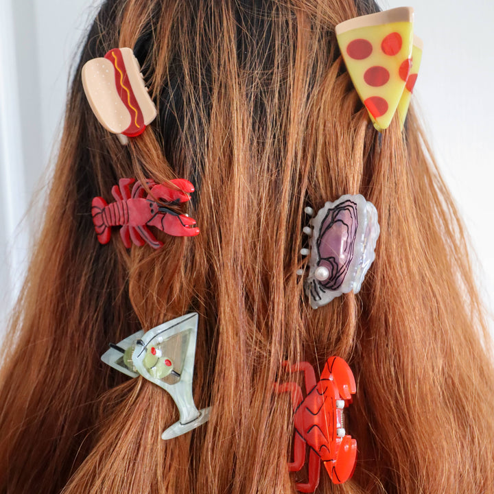 Mini Hot Dog Hair Claw Clip