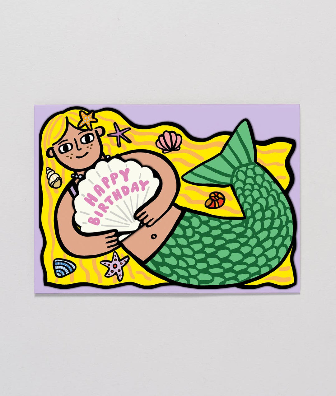 Mermaid With Mini Card Kid's Greeting Card