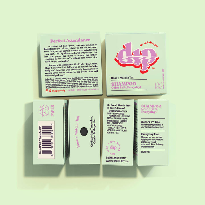 Color Safe Shampoo Bar - Rose & Matcha Tea