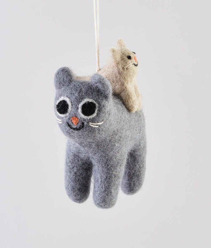 Pabs Cat Hanging Felt Ornament