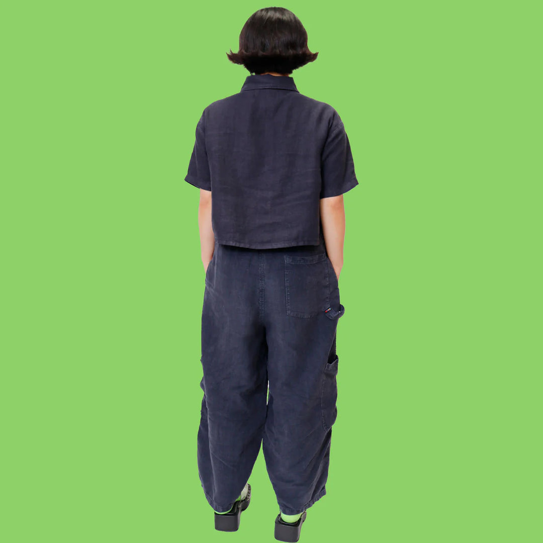 F.D.A Black Sesame Linen Work Shirt