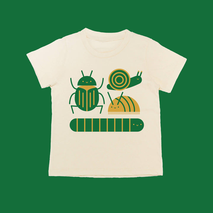 Bugs, Snail, Beetle, Worm, Rollie Pollie Kid's Graphic Tee