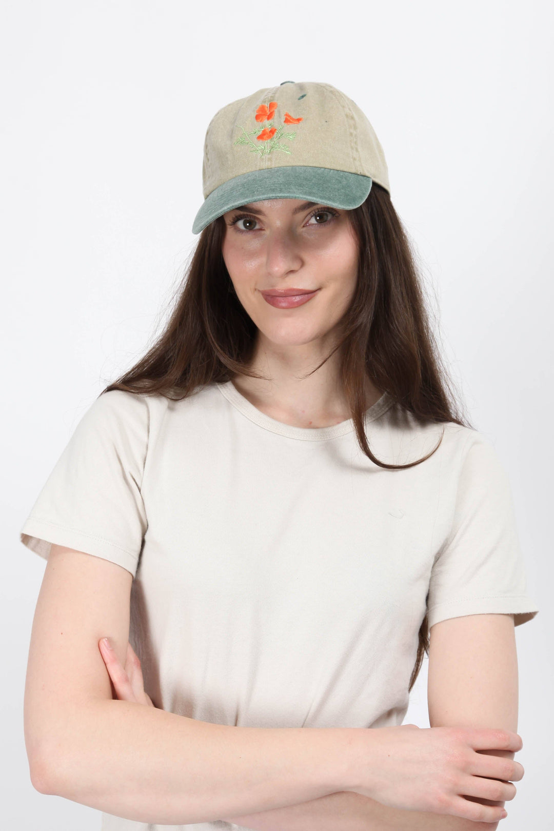 Poppy Cap - Two Tone Green