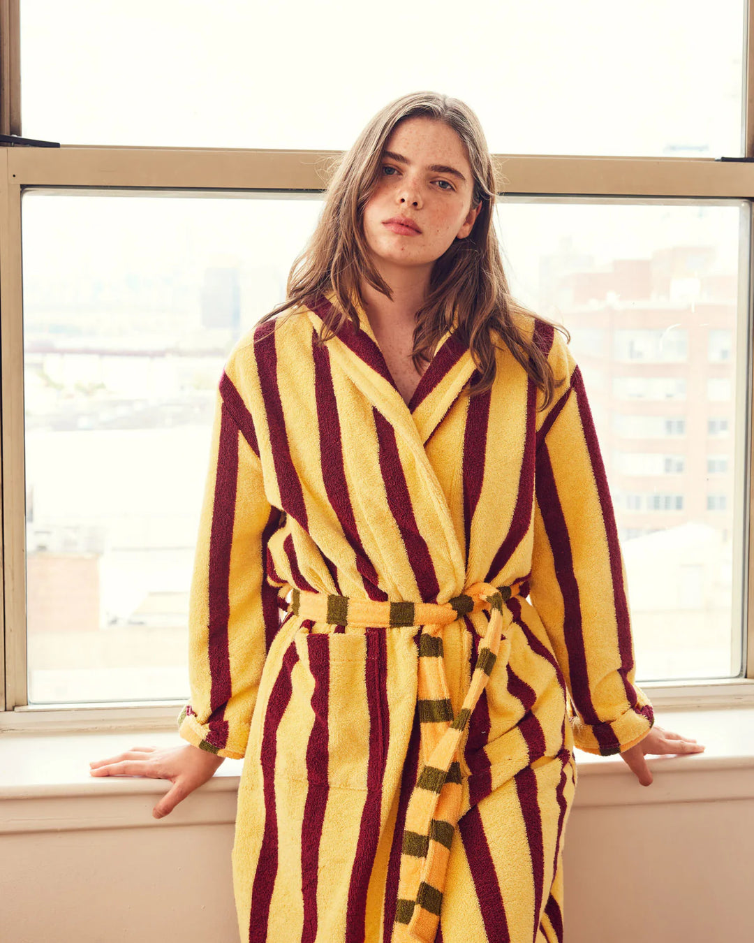 Ginko Stripe Bathrobe