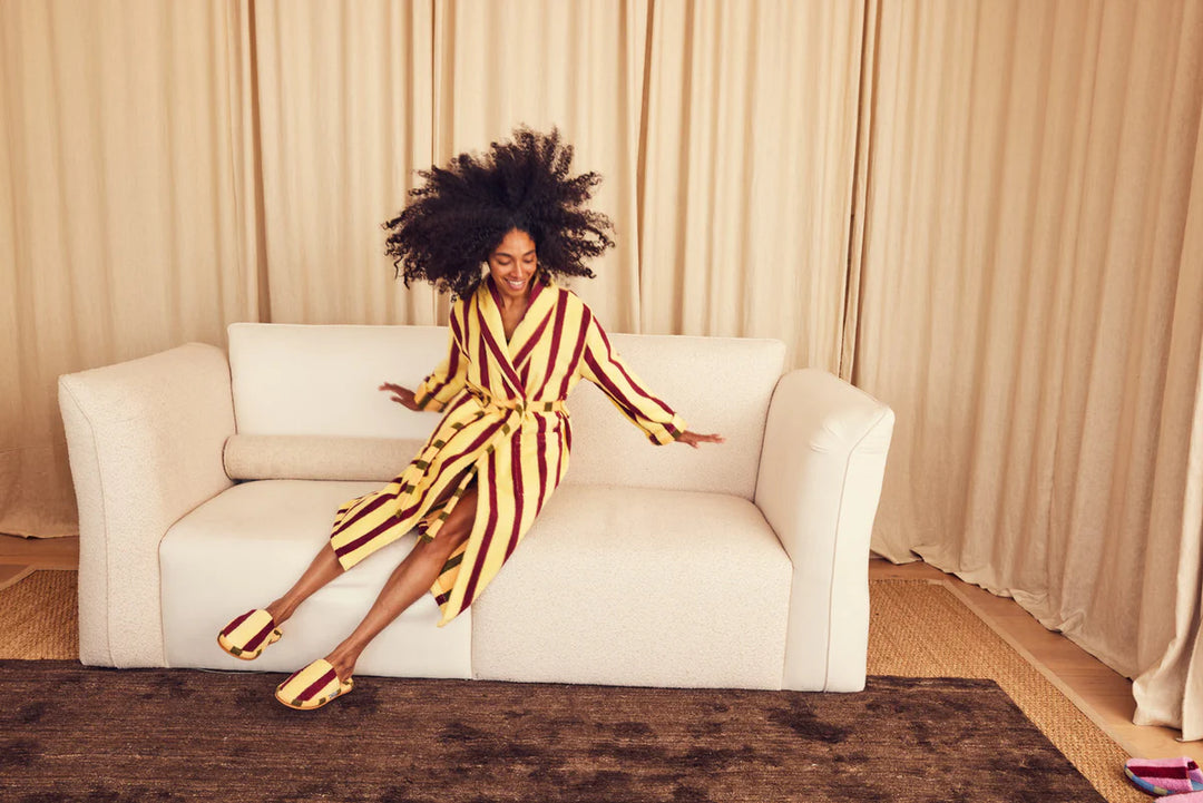 Ginko Stripe Bathrobe