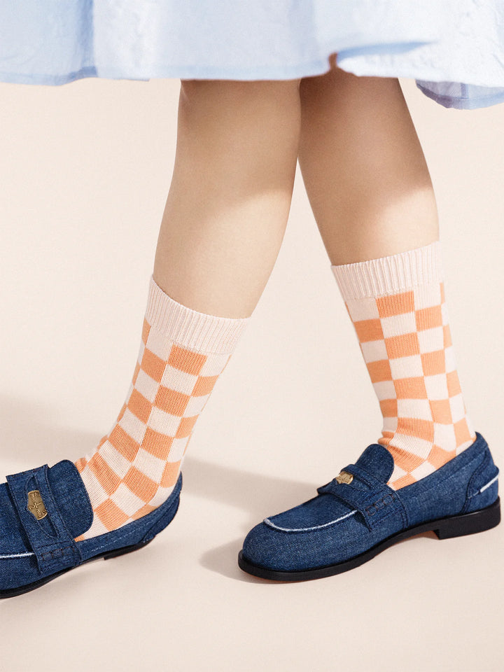 Alice Checkered Crew Sock