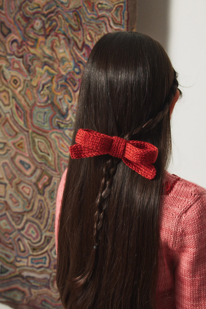 Jumbo Goldie Bow - Garnet