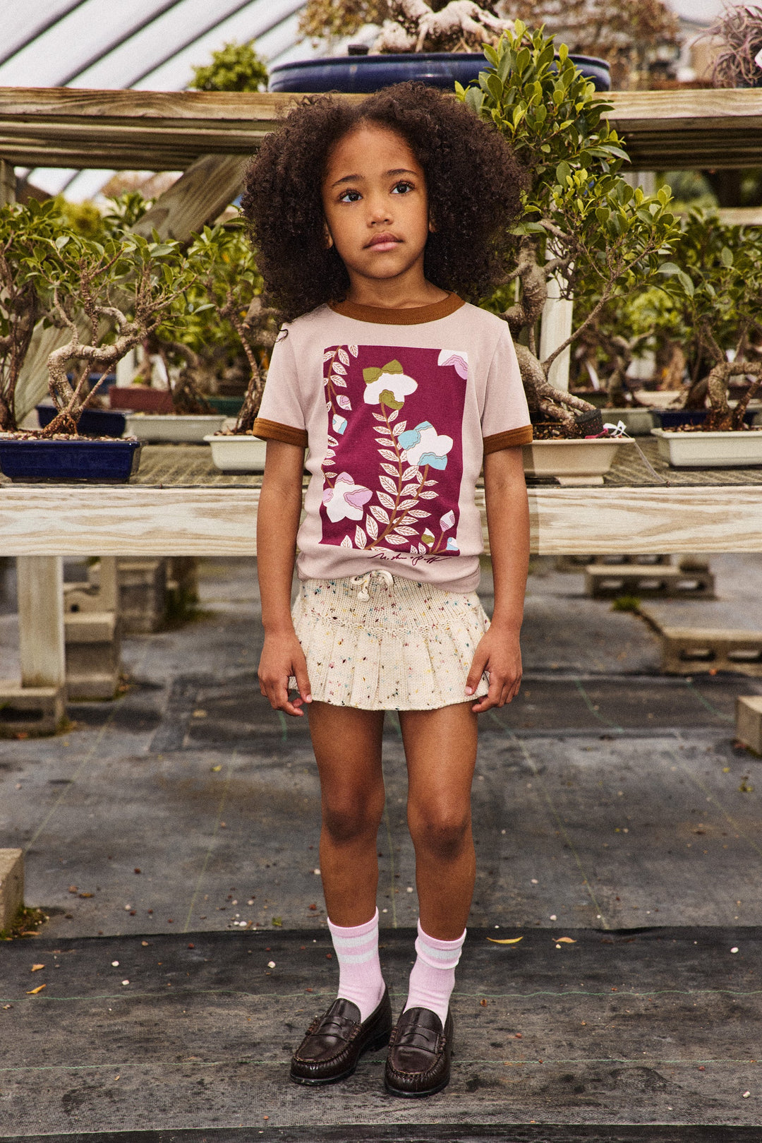 Kikyo Flower Ringer Tee