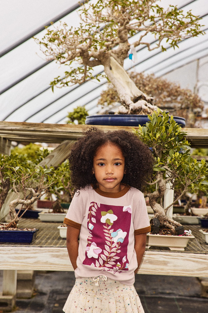 Kikyo Flower Ringer Tee