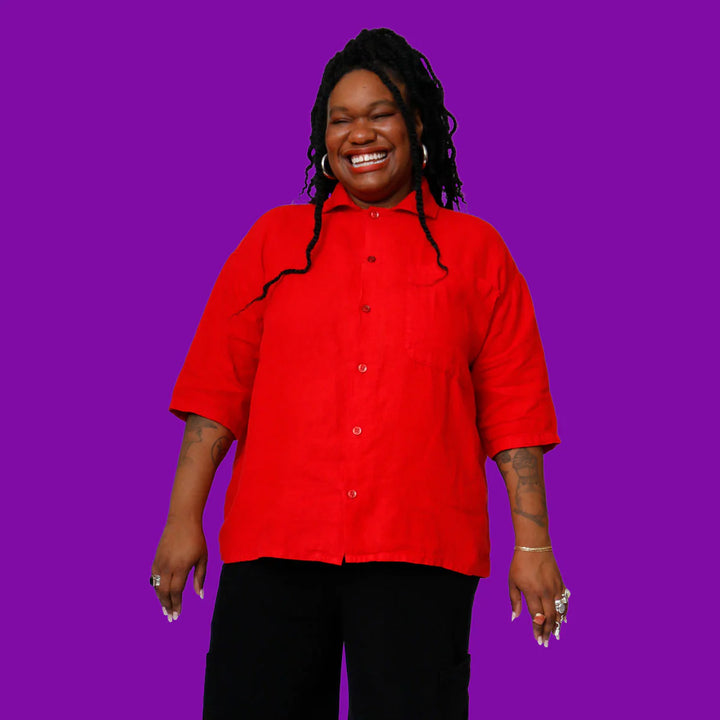 F.D.A Tomato Linen Work Shirt