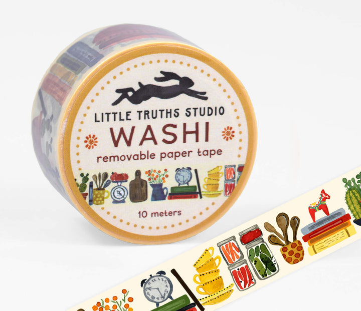 Kitchen Shelves Washi Tape