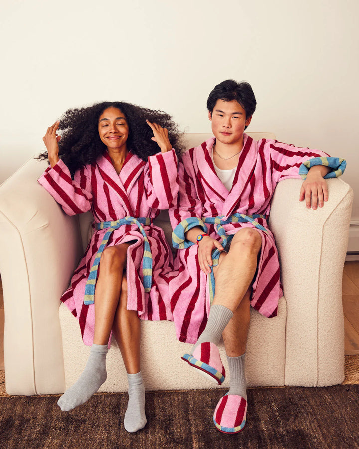 Magnolia Stripe Bathrobe