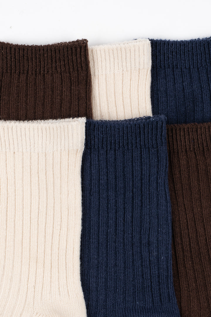3 Pack Rib Socks