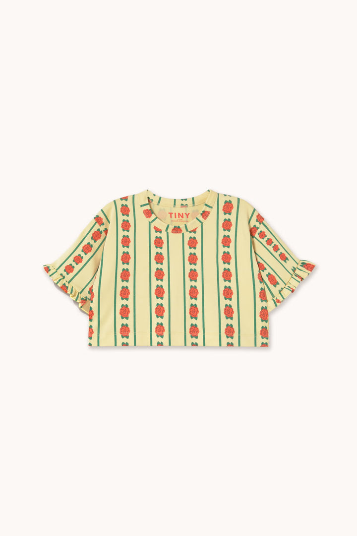 Rose Pattern Crop Tee