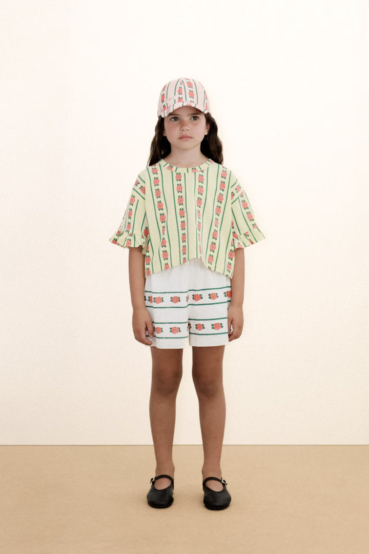 Rose Pattern Crop Tee