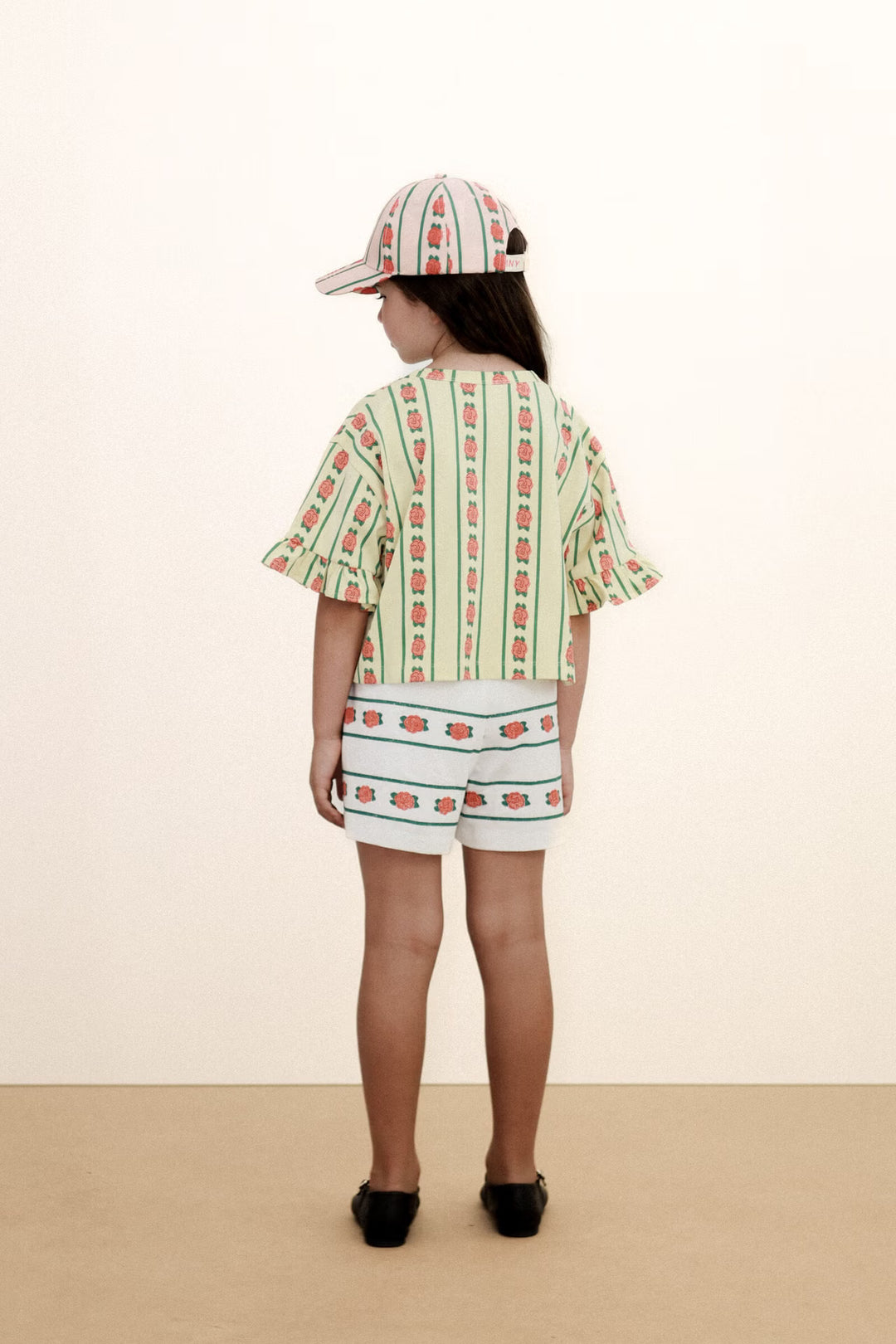 Rose Pattern Crop Tee