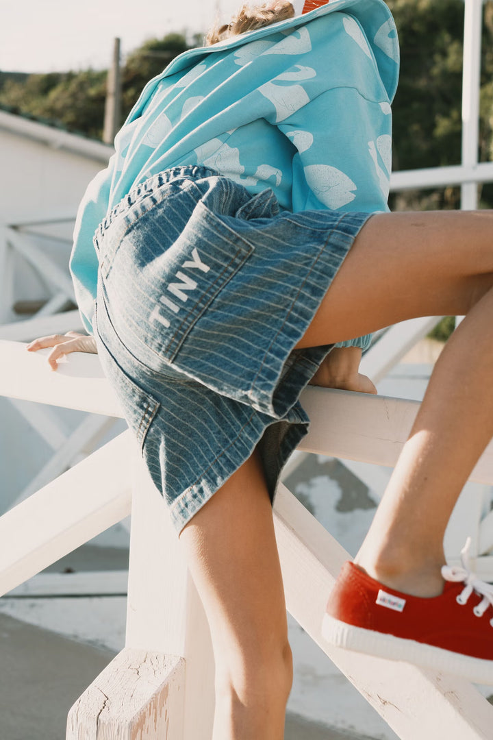 Stripes Denim Shorts