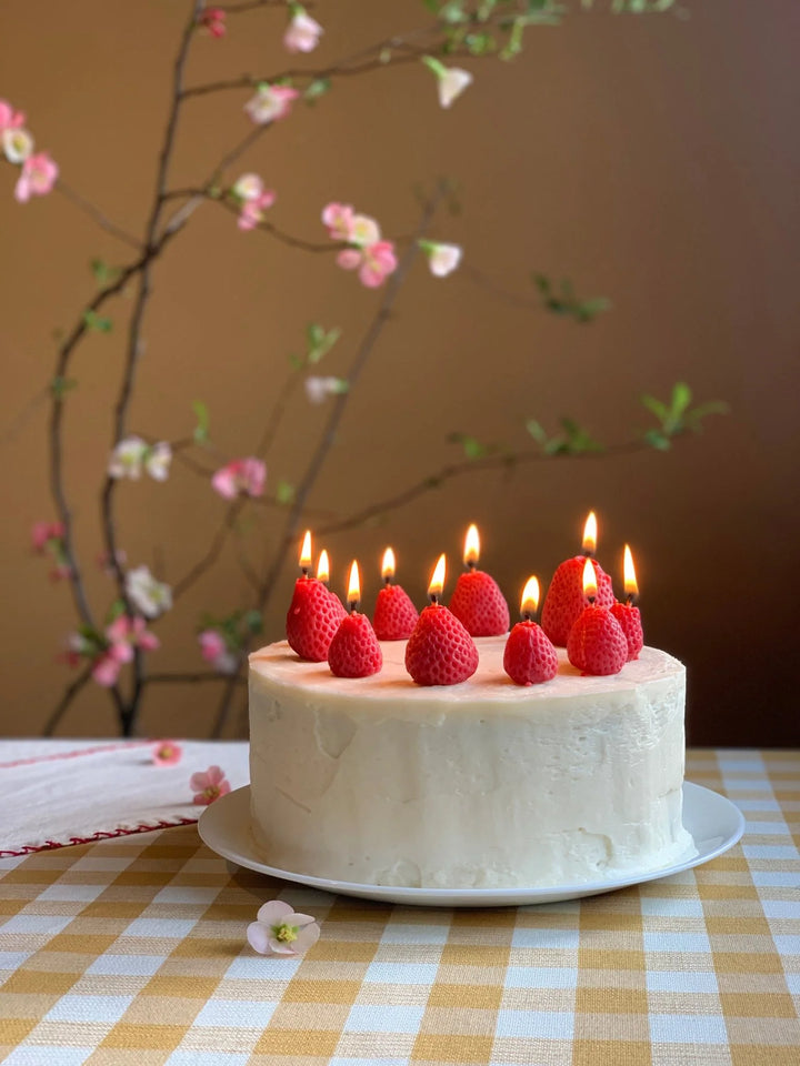 Strawberry Birthday Candles