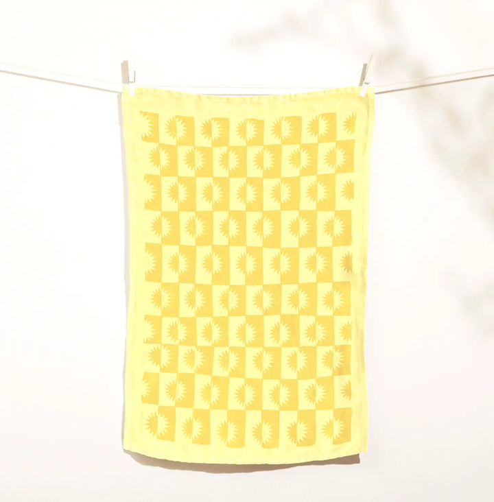 Sunrise Linen Tea Towel