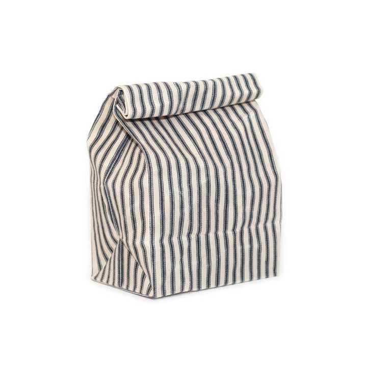 Eco-Friendly Lunch Bag, Navy Ticking