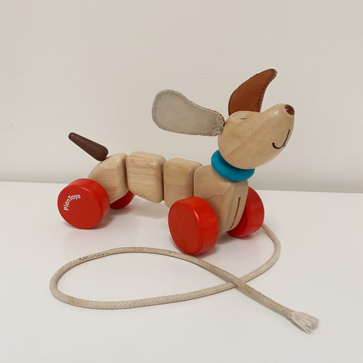 Plan Toys Happy Puppy Pull Toy