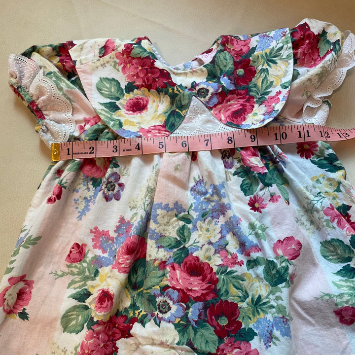 Vintage Lanz Floral Dress Sz 24mo/2