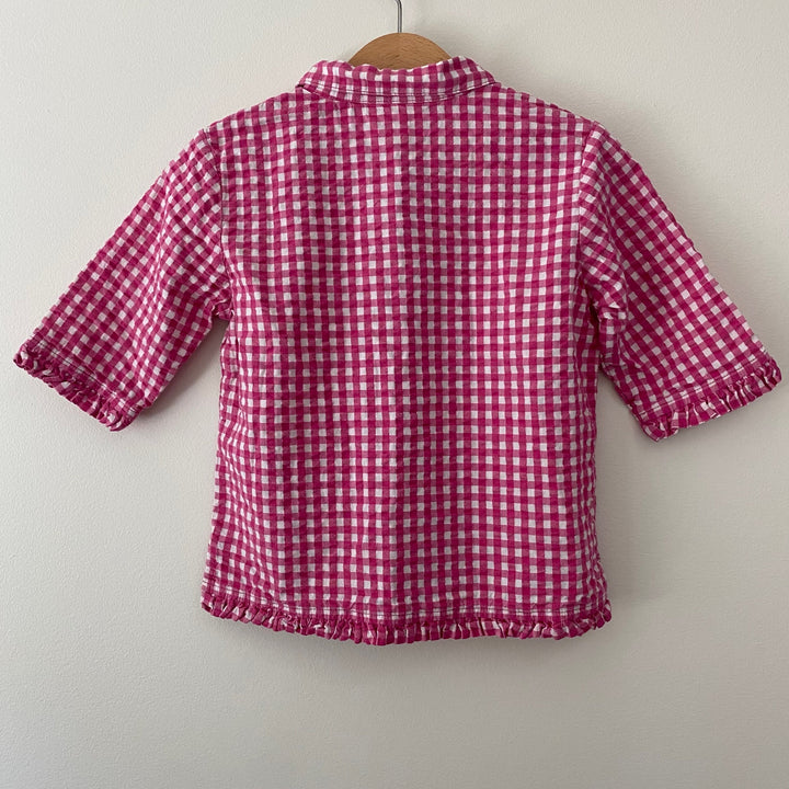 Hanna Andersson Checked Top Sz 3